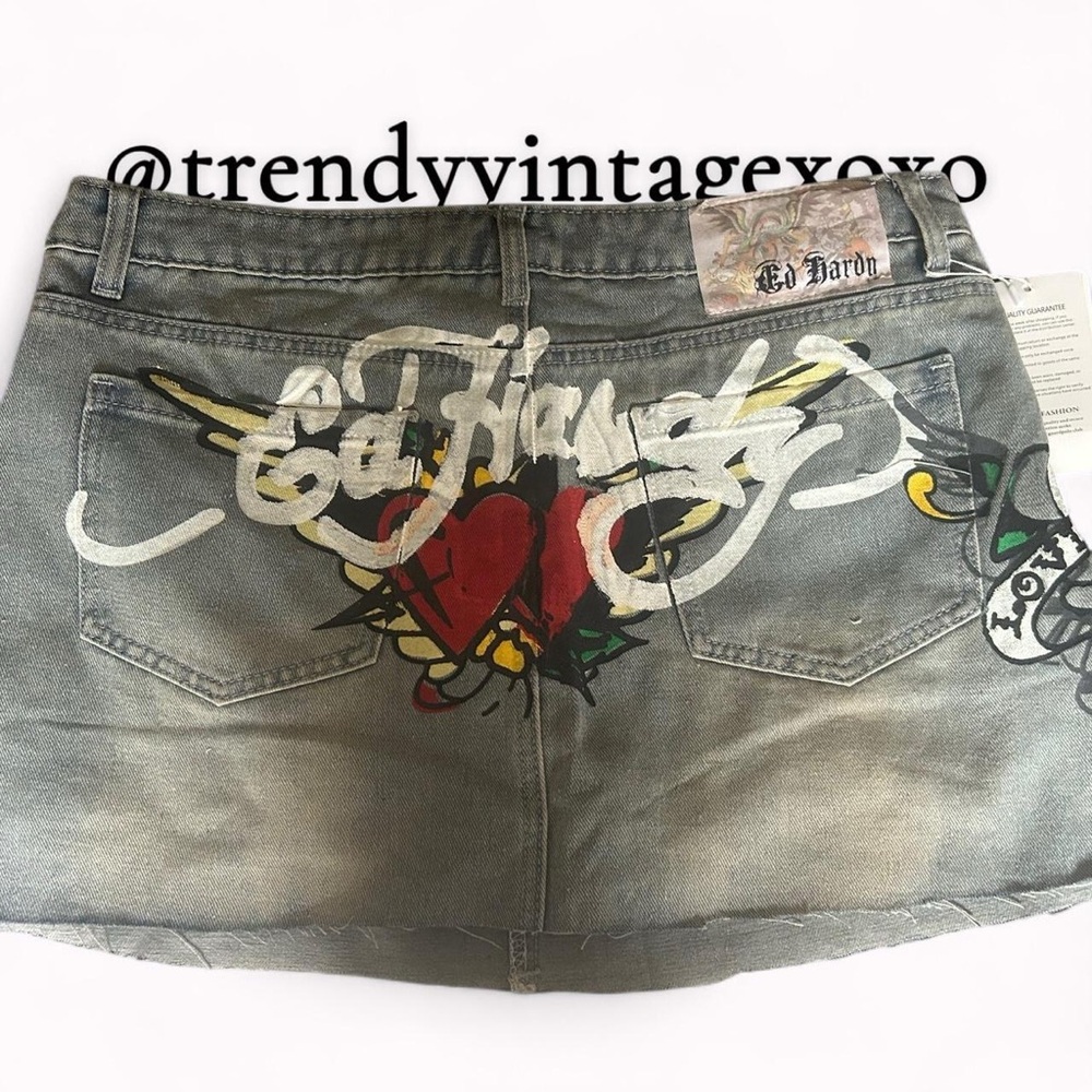 Ed Hardy Vintage Skirt with Logo Design